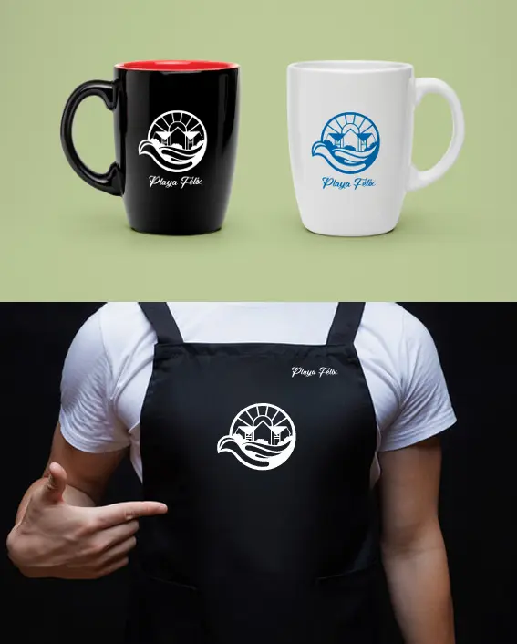 Taza y delantal Playa Felix
